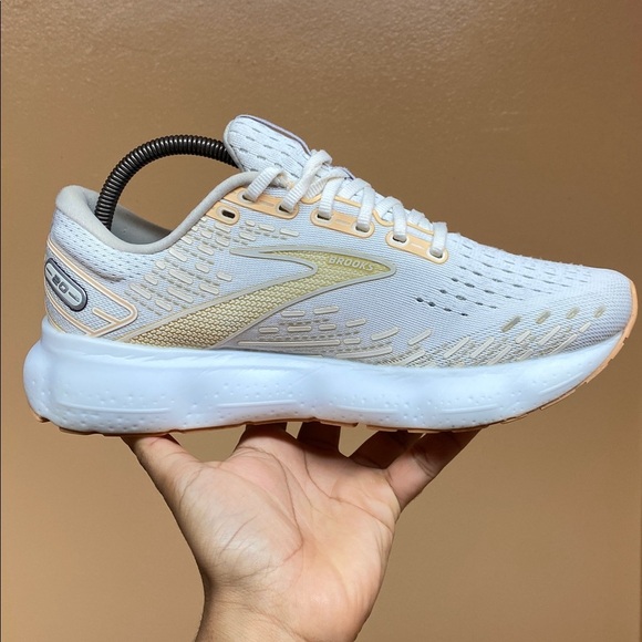Brooks Glycerin 20 Women’s Running Sneakers “White Grey Peach” Size 10 Medium - Picture 9 of 16